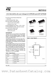 M27V512-150B1TR datasheet pdf ST Microelectronics