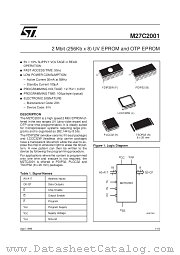 M27C2001-25XN6X datasheet pdf ST Microelectronics