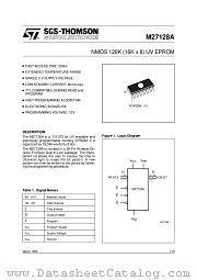 M27128A-4F1 datasheet pdf ST Microelectronics
