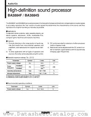 BA3884 datasheet pdf ROHM