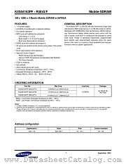 K4S56163PF-RG datasheet pdf Samsung Electronic