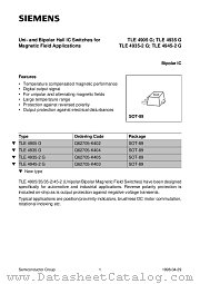 TLE4905 datasheet pdf Siemens
