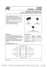 TL084BIN datasheet pdf ST Microelectronics