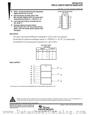 SN74ALVC10PW datasheet pdf Texas Instruments