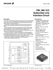 PBL386102QNS datasheet pdf Ericsson Microelectronics
