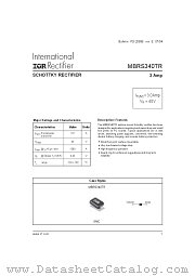 MBRS340 datasheet pdf International Rectifier
