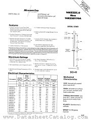 14KESD50-1 datasheet pdf Microsemi