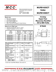 MURB1620CT datasheet pdf MCC