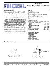LM4041DIM3-1.2 datasheet pdf Micrel Semiconductor