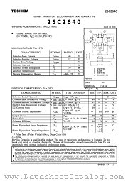 2SC2640 datasheet pdf TOSHIBA