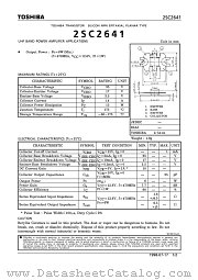 2SC2641 datasheet pdf TOSHIBA