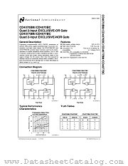 CD4070 datasheet pdf National Semiconductor