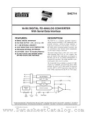 DAC714HB datasheet pdf Burr Brown