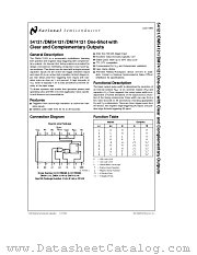 DM54121J datasheet pdf National Semiconductor