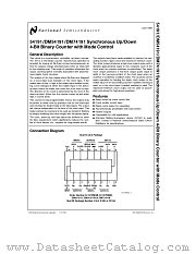 DM54191J datasheet pdf National Semiconductor