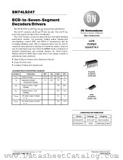 74LS247 datasheet pdf ON Semiconductor