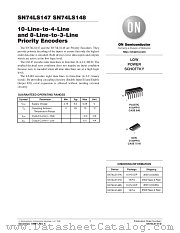 SN74LS148D datasheet pdf ON Semiconductor