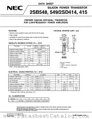 2SB549 datasheet pdf NEC