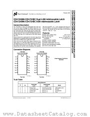 CD4724BCN datasheet pdf National Semiconductor