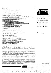 AT91SAM7A2-AI datasheet pdf Atmel
