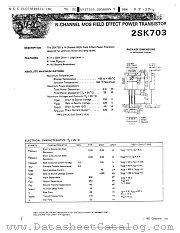 2SK703 datasheet pdf NEC