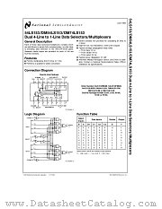 DM54LS153J datasheet pdf National Semiconductor