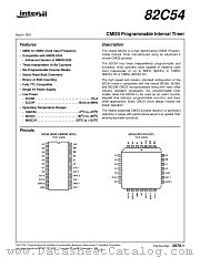 CD82C54-12 datasheet pdf Intersil