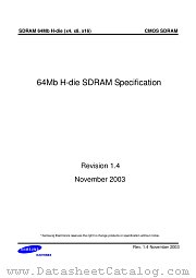 K4S640432H-TL75 datasheet pdf Samsung Electronic