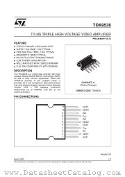 TDA9536 datasheet pdf ST Microelectronics