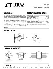 RH108A datasheet pdf Linear Technology