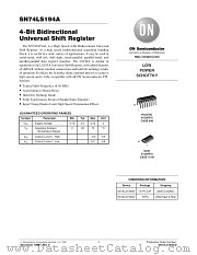 74LS194A datasheet pdf ON Semiconductor