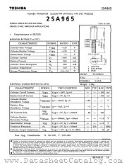 2SA1965 datasheet pdf TOSHIBA