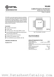 WL800 datasheet pdf Mitel Semiconductor