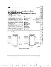 CD4022BCN datasheet pdf National Semiconductor