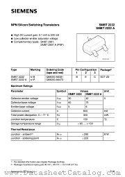 SMBT2222A datasheet pdf Siemens