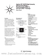 ATF-501P8-BLK datasheet pdf Agilent (Hewlett-Packard)