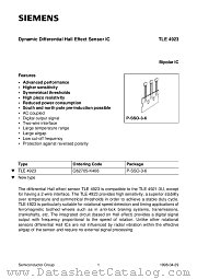 TLE4923 datasheet pdf Siemens