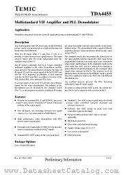 TDA4455 datasheet pdf TEMIC