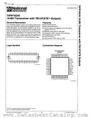 74FR16245Q datasheet pdf National Semiconductor