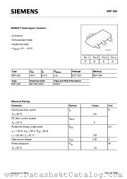BSP298 datasheet pdf Infineon