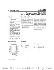 BQ24401P datasheet pdf Texas Instruments