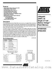 AT49BV020-90JC datasheet pdf Atmel