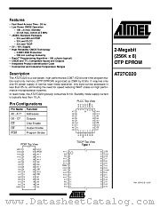 27C020 datasheet pdf Atmel