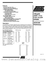 AT27C400-70TC datasheet pdf Atmel