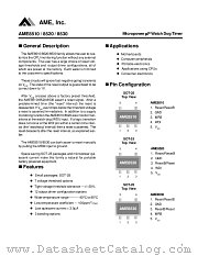 AME8530AEEVAFX31 datasheet pdf Analog Microelectronics