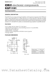 KGF1191 datasheet pdf OKI electronic eomponets