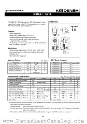 KSM-914SY1E datasheet pdf Kodenshi Corp