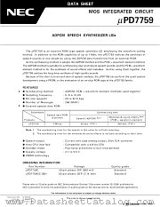 UPD7759 datasheet pdf NEC