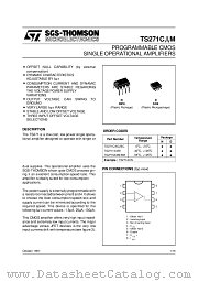 TS271AM datasheet pdf ST Microelectronics