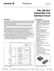 PBL386652SHT datasheet pdf Ericsson Microelectronics